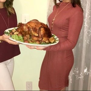 LMaroon Bodycon Dress. Forever 21